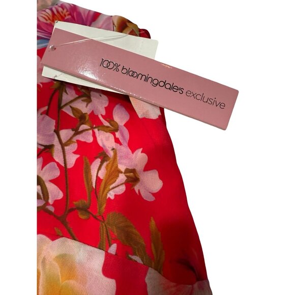 NWT Aqua‎ Red Floral Halter Formal Maxi Dress Size 12 Tie Back - Picture 7 of 14